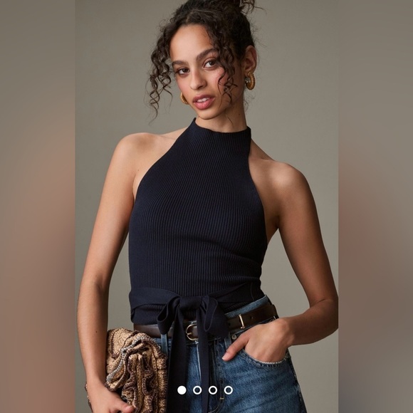 NWT Size XL  - Maeve Halter Wrap Sweater Tank - Picture 7 of 16